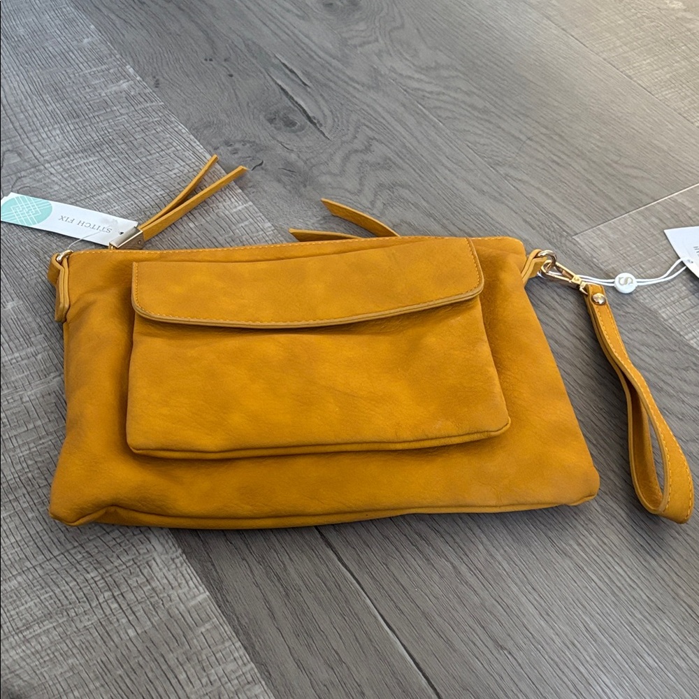 Shiraleah Mustard Yellow Clutch Bag